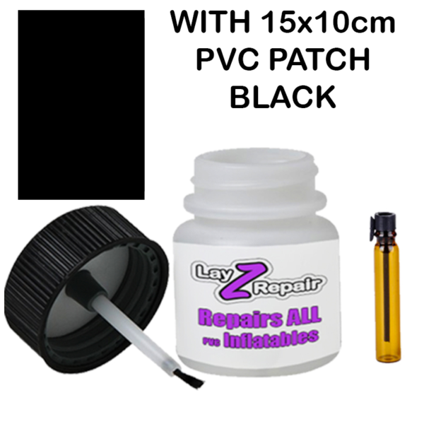 Black Inflatable Hot Tub Repair Kit with PVC Patch 30ml Inflatable