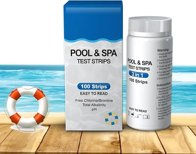 Hot Tub & Pool Test Strips 3-in-1 – pH, Chlorine & Bromine | Prevent Scale & Heater Damage | 100 Strips - Image 4